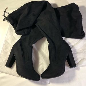 JG Womens Long High Heel Over the Knee Boots